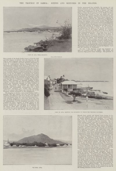 The Trouble in Samoa, Scenes and Sketches in the Islands by Charles Auguste Loye